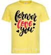 Мужская футболка Forever love you Лимонный фото
