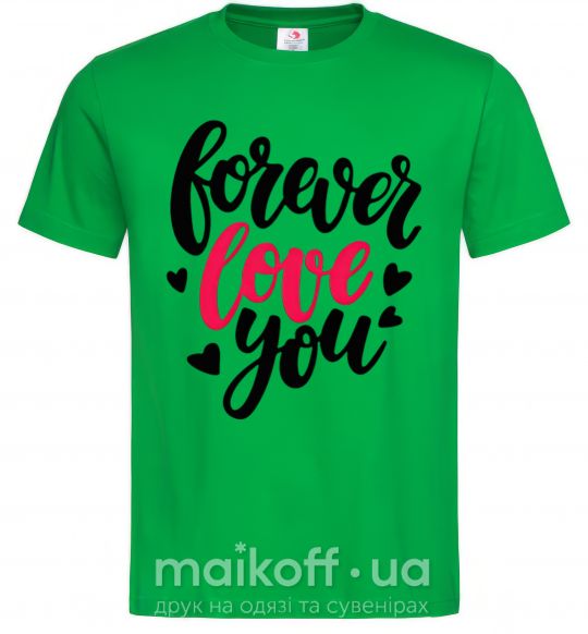 Чоловіча футболка Forever love you Зелений фото