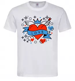 Мужская футболка Love old style Белый фото