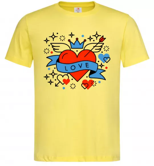 Мужская футболка Love old style Лимонный фото
