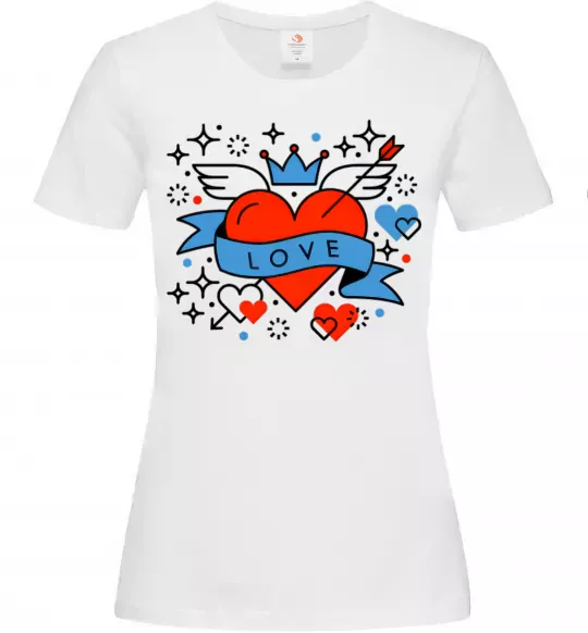 Женская футболка Love old style Белый фото