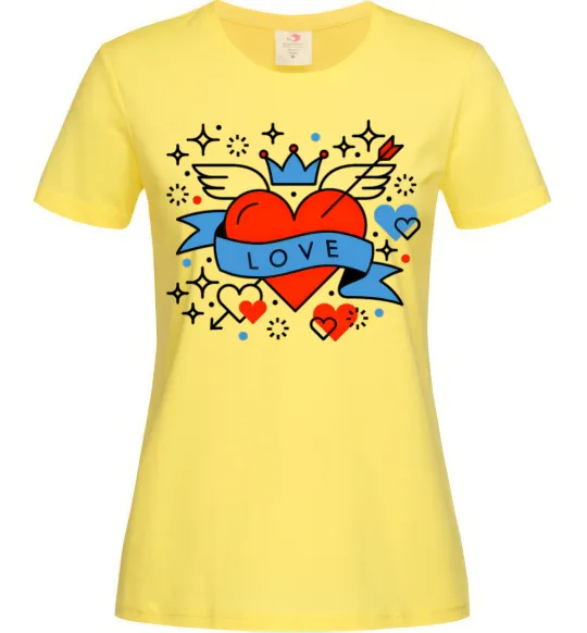 Женская футболка Love old style Лимонный фото