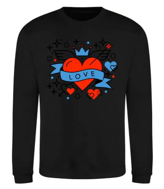 Свитшот Love old style Черный фото