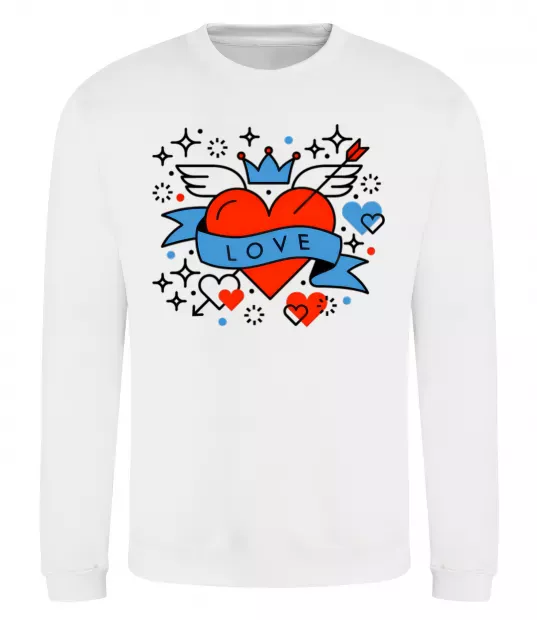 Свитшот Love old style Белый фото