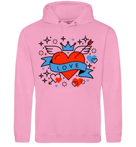 Мужская толстовка (худи) Love old style Розовый фото