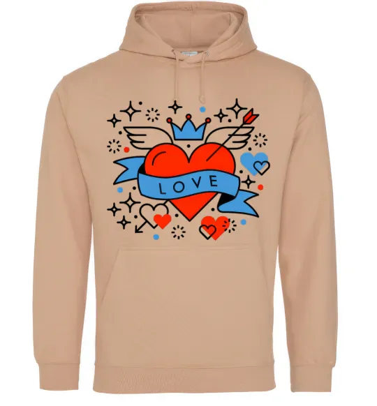 Жіноча толстовка (худі) Love old style Пісочний фото