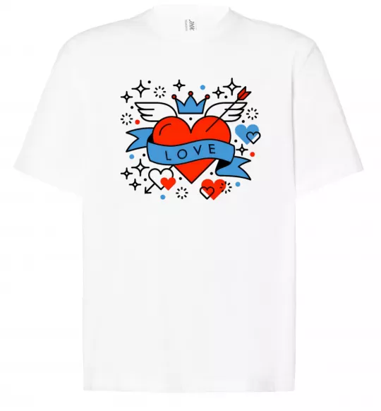 Футболка Оверсайз Love old style Білий фото