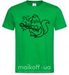Чоловіча футболка Влюбленный кот Зелений фото