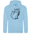 Женская толстовка (худи) Закохана киця Голубой Женская толстовка (худи) Закохана киця Голубой фото