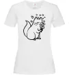 Жіноча футболка Закохана киця Білий фото
