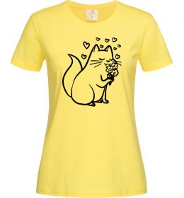 Жіноча футболка Закохана киця Жіноча футболка Закохана киця