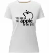 Женская премиум футболка You are like apple of my eye Белый фото