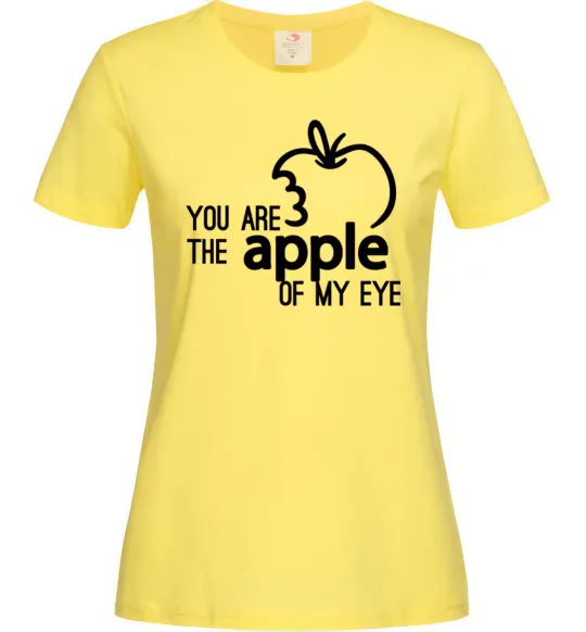 Женская футболка You are like apple of my eye Лимонный фото