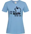 Женская футболка You are like apple of my eye Голубой Женская футболка You are like apple of my eye Голубой фото
