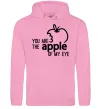 Женская толстовка (худи) You are like apple of my eye Розовый фото