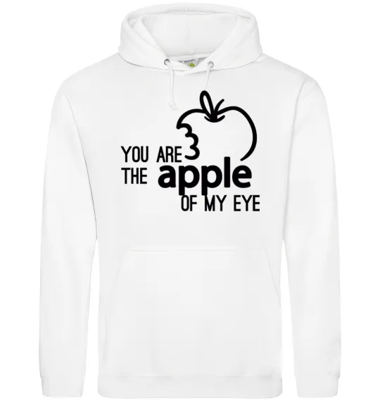Женская толстовка (худи) You are like apple of my eye Белый фото
