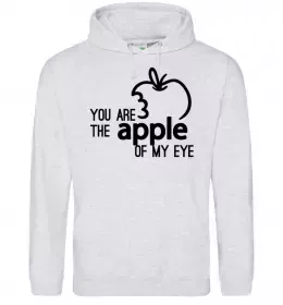 Жіноча толстовка (худі) You are like apple of my eye Сірий меланж фото