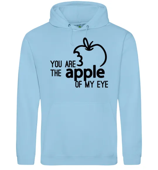 Женская толстовка (худи) You are like apple of my eye Голубой фото