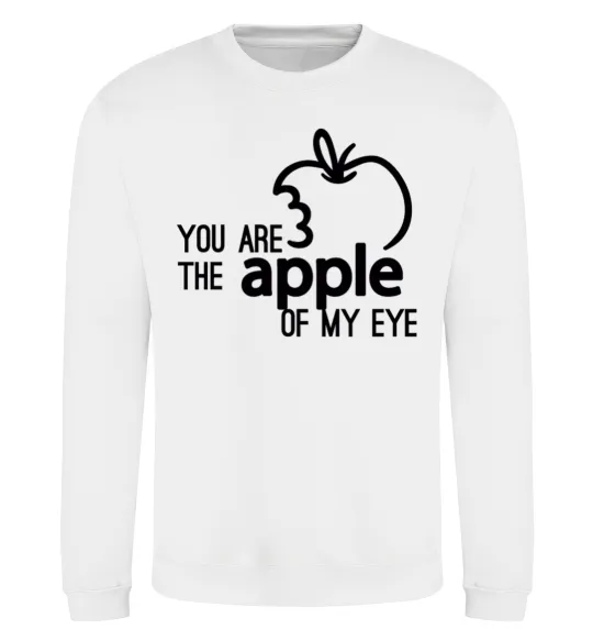 Світшот You are like apple of my eye Білий фото