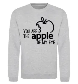 Світшот You are like apple of my eye Сірий меланж фото