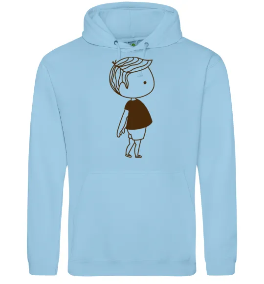 Чоловіча толстовка (худі) Cute boy Блакитний фото