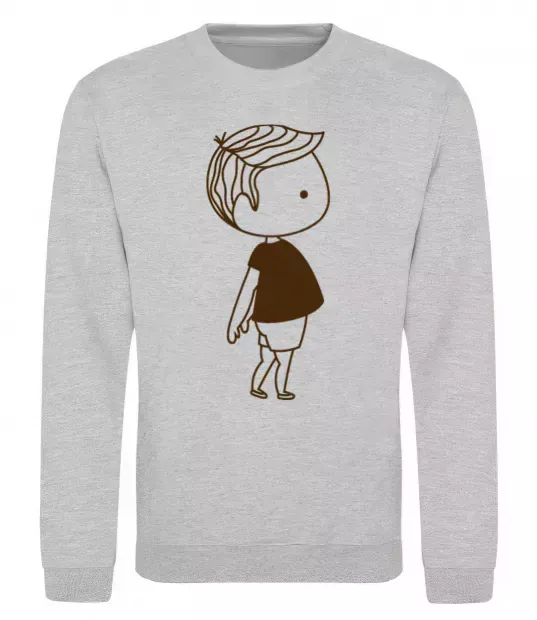 Свитшот Cute boy Серый меланж фото