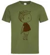 Мужская футболка Cute boy Оливковый фото