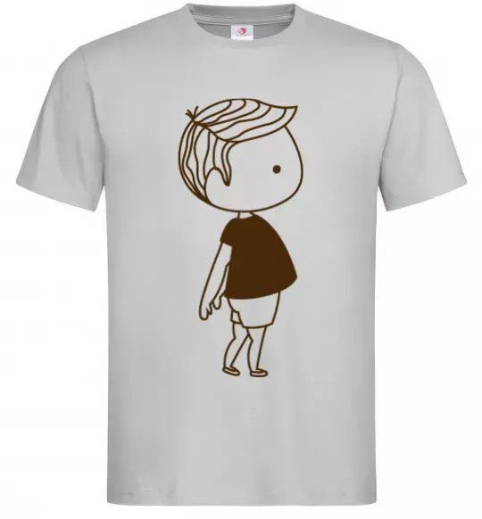 Мужская футболка Cute boy Серый фото