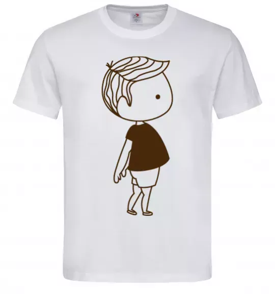 Мужская футболка Cute boy Белый фото