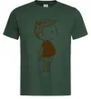 Мужская футболка Cute boy Темно-зеленый фото