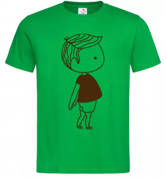 Мужская футболка Cute boy Зеленый фото