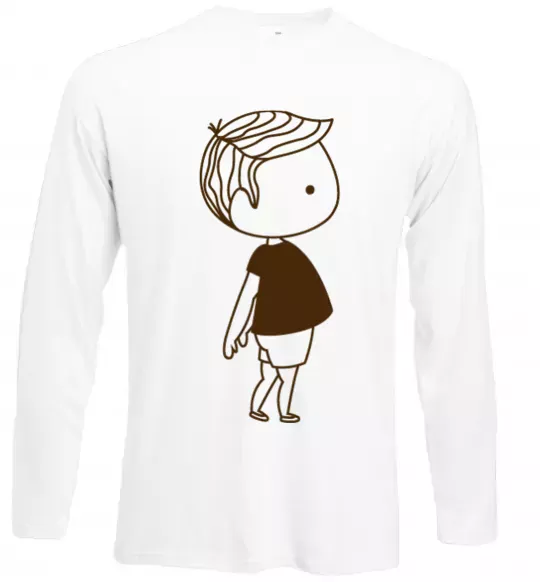 Лонгслив Cute boy Белый фото