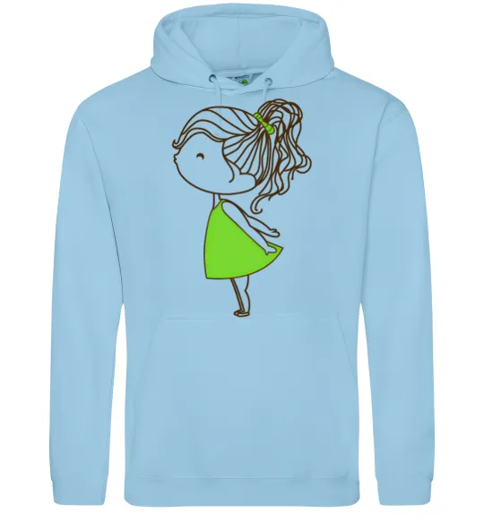 Женская толстовка (худи) Cute girl Голубой фото