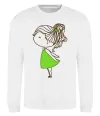 Свитшот Cute girl Белый фото