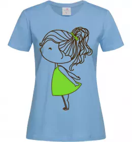 Женская футболка Cute girl Голубой фото