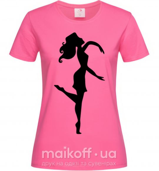 Женская футболка HALF HEART GIRL Ярко-розовый фото