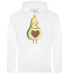 Женская толстовка (худи) Avocado girl Белый Женская толстовка (худи) Avocado girl Белый фото