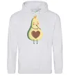 Женская толстовка (худи) Avocado girl Серый меланж Женская толстовка (худи) Avocado girl Серый меланж фото