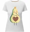 Женская премиум футболка Avocado girl Белый фото