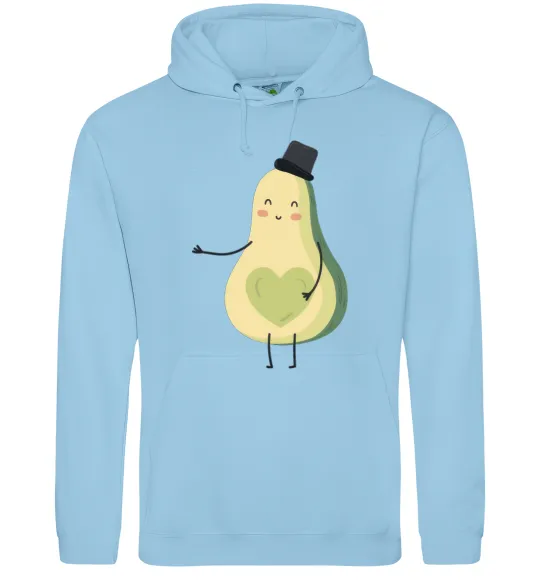Чоловіча толстовка (худі) Avocado boy Блакитний фото