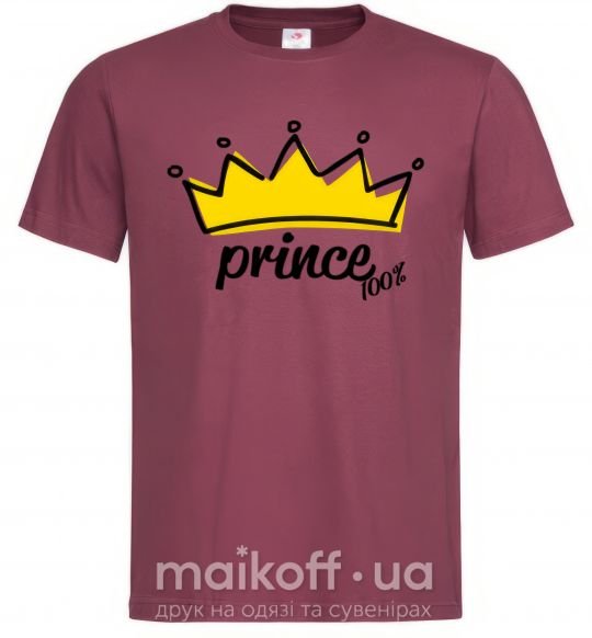 Чоловіча футболка Prince Бордовий фото
