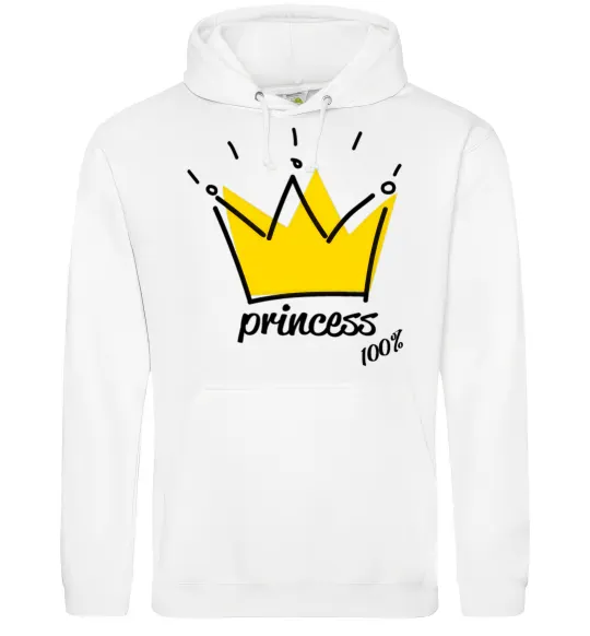 Женская толстовка (худи) Princess Белый фото