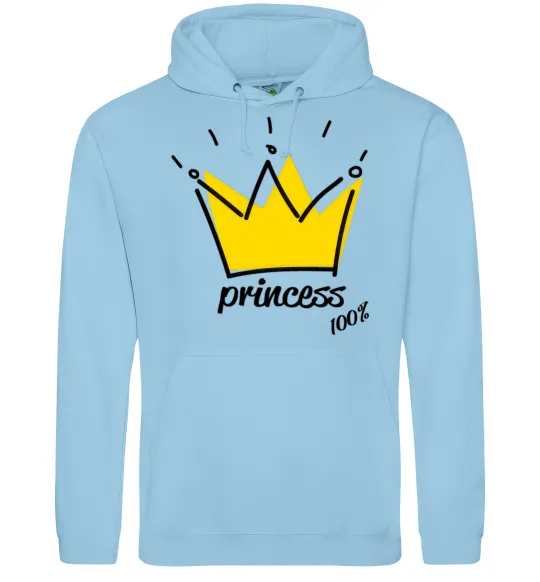 Женская толстовка (худи) Princess Голубой фото
