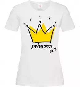Женская футболка Princess Белый фото