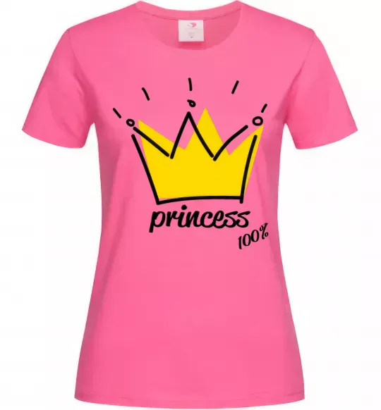 Женская футболка Princess Ярко-розовый фото