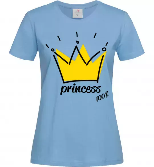 Женская футболка Princess Голубой фото