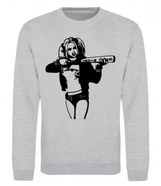 Світшот Harley Quinn Сірий меланж фото