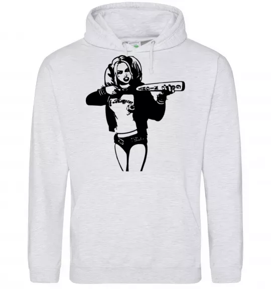 Женская толстовка (худи) Harley Quinn Серый меланж фото