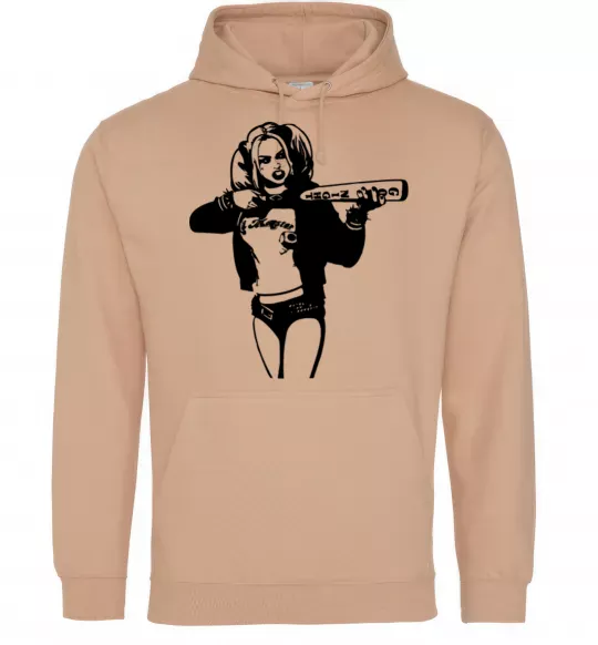 Женская толстовка (худи) Harley Quinn Песочный фото
