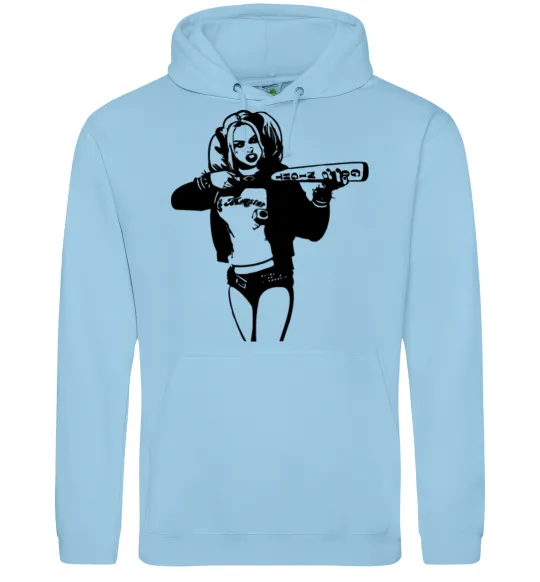 Жіноча толстовка (худі) Harley Quinn Блакитний фото